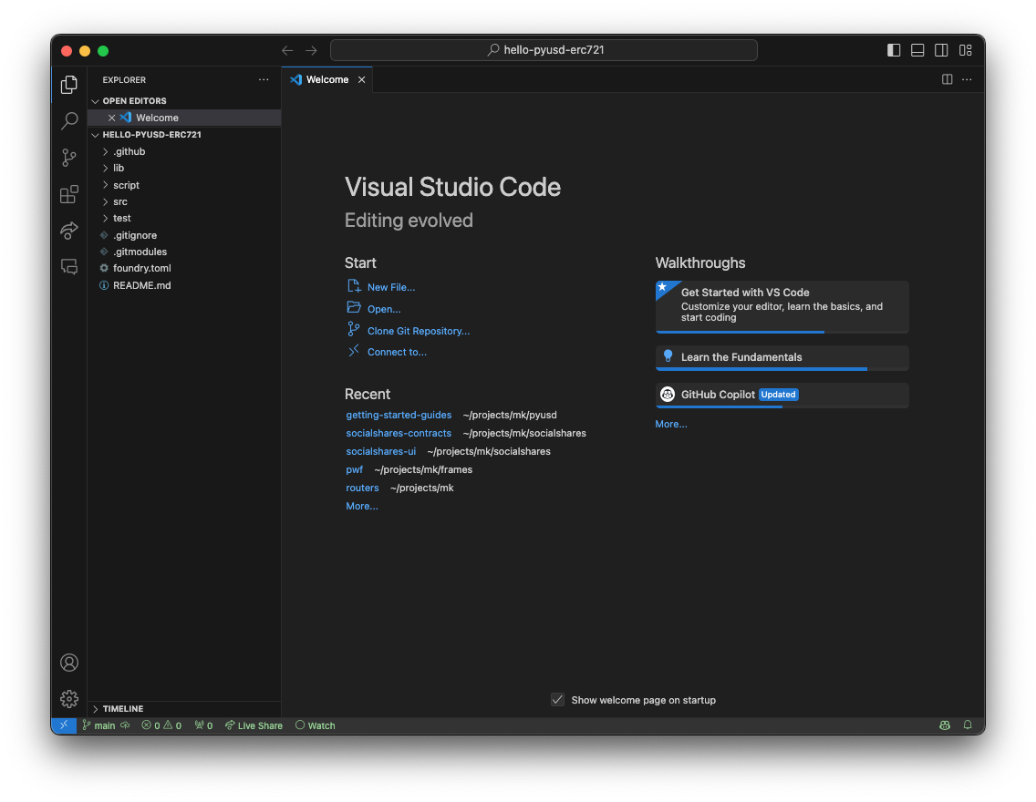 Your VS Code starting point